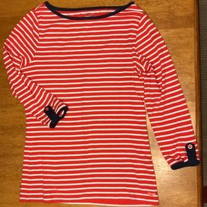Vineyard Vines Striped 3/4 Sleeve Top